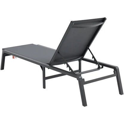 Vevor Chaise Lounge Chair Outdoor Patio Adjustable 5-position 2 Pcs