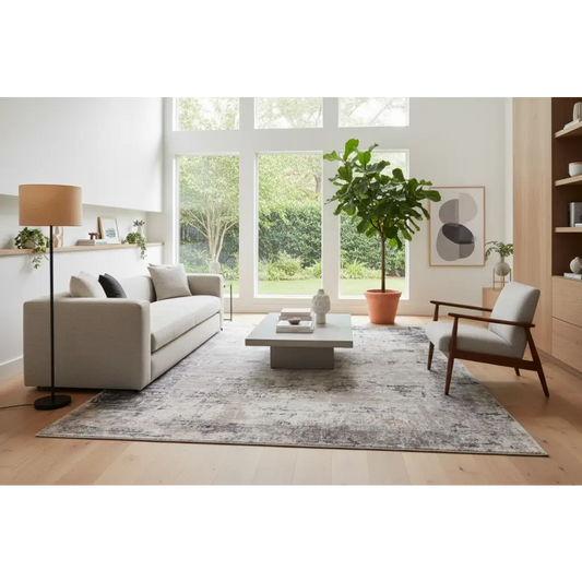 Vintage Crown Elizabeth Ash Beige Distressed Rug 280x380