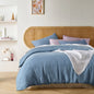 Vintage Design Homewares Denim Blue French Linen Quilt Cover Set King