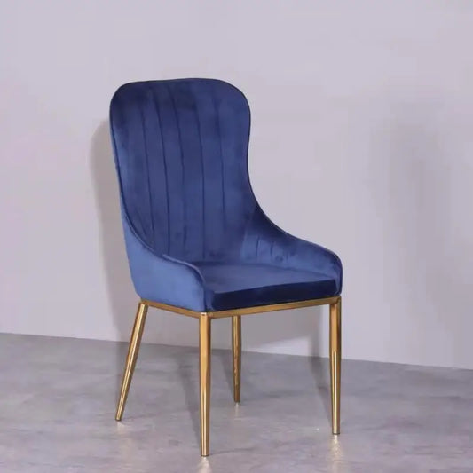 Vivian Blue Gold Velvet Dining Chair 4pc