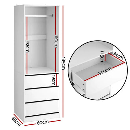 Wardrobe Clothes Closet Storage Organizer White