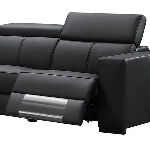 Washington Genuine Leather 6 Seater Corner Sofa with 2 Electric Recliners and Reversible Console