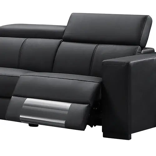 Washington Genuine Leather 6 Seater Corner Sofa with 2 Electric Recliners and Reversible Console