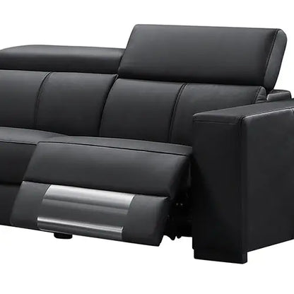 Washington Genuine Leather 6 Seater Corner Sofa with 2 Electric Recliners and Reversible Console