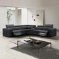 Washington Genuine Leather 6 Seater Corner Sofa with 2 Electric Recliners and Reversible Console