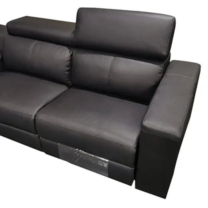 Washington Genuine Leather 6 Seater Corner Sofa with 2 Electric Recliners and Reversible Console
