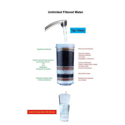 Water Purifier Dispenser with Gravity Filters