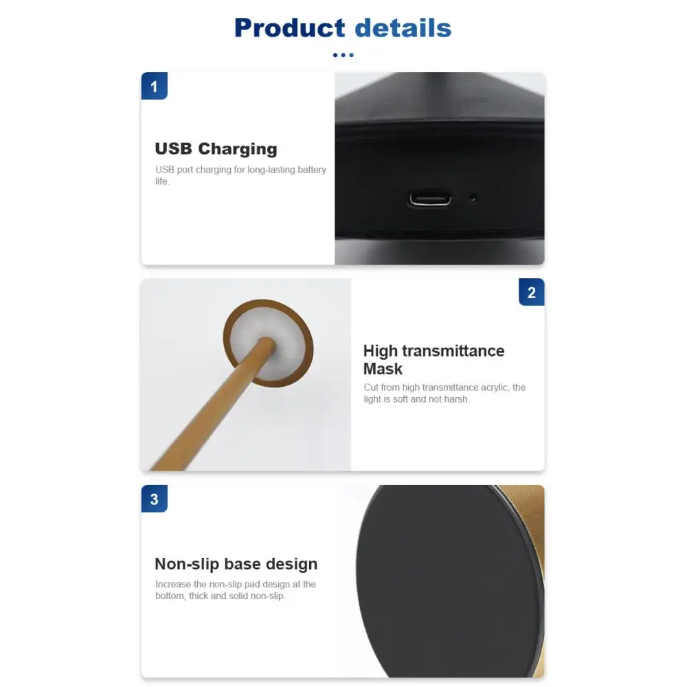 White Modern Minimalist Aluminum Led Mushroom Night Light - Creative Bedside Atmosphere Lamp for Dining Room and Bedroom