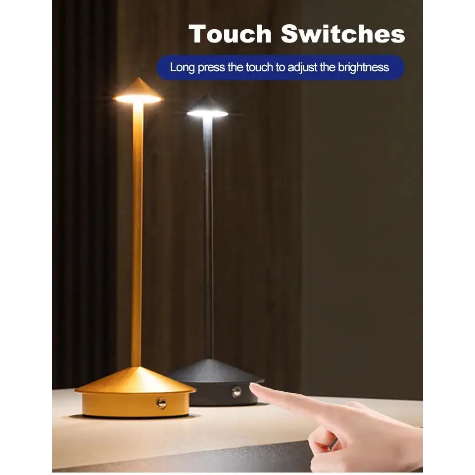 White Modern Minimalist Aluminum Led Mushroom Night Light - Creative Bedside Atmosphere Lamp for Dining Room and Bedroom