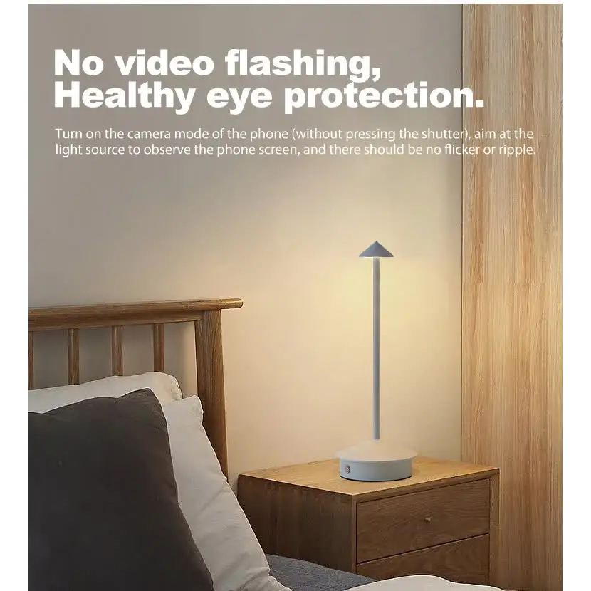 White Modern Minimalist Aluminum Led Mushroom Night Light - Creative Bedside Atmosphere Lamp for Dining Room and Bedroom