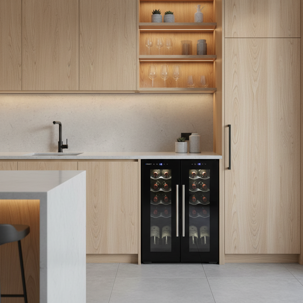 Wine Fridge Cooler Dual Zone 24 Bottles