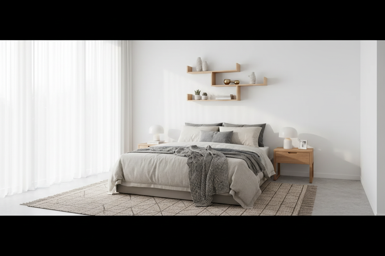 multi level wall shelf modern australia bedroom